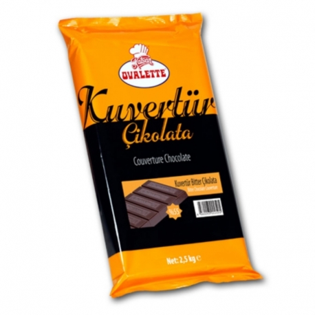 Ovallette Kuvertür Bitter 2,5 Kg